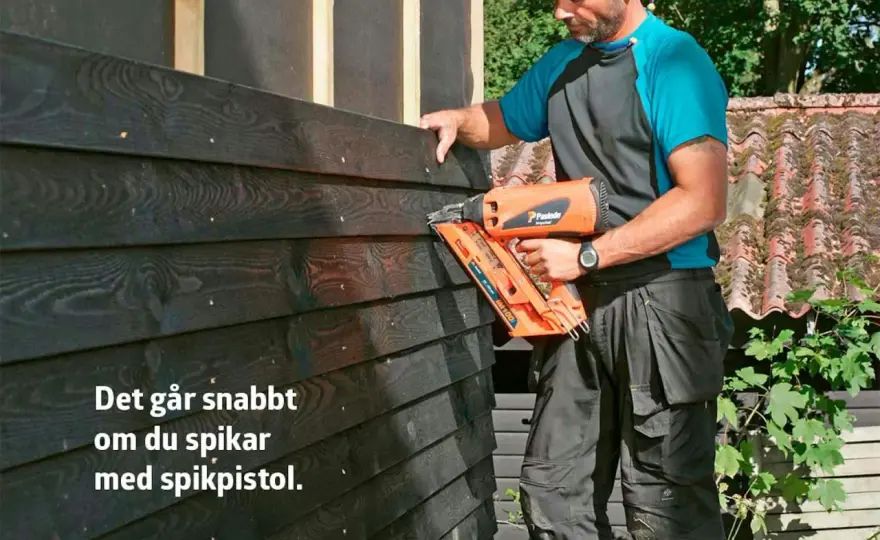 Spika ytterpanel med spikpistol - så undviker du vanliga fel