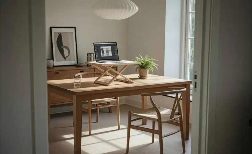 Litet hemmakontor som fungerar - plats, stil och ergonomi