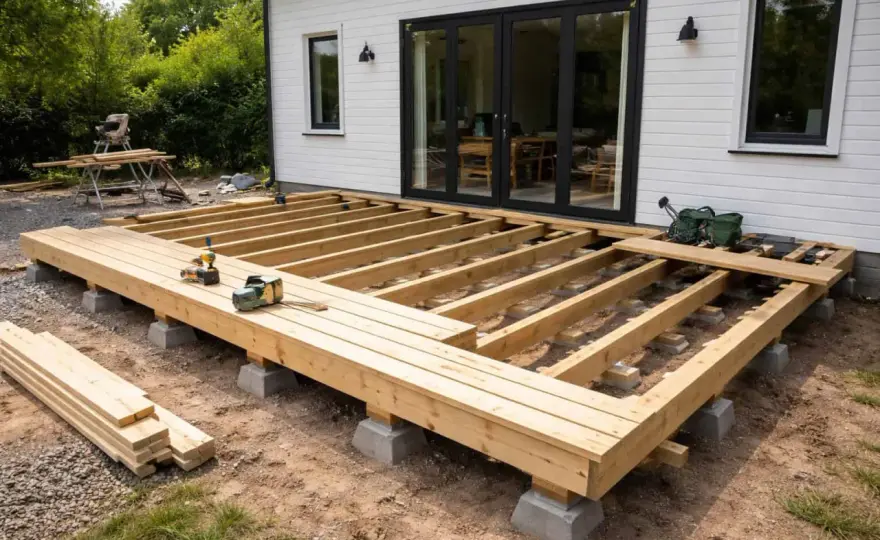Bygga altan på plintar - så får du en stabil grund
