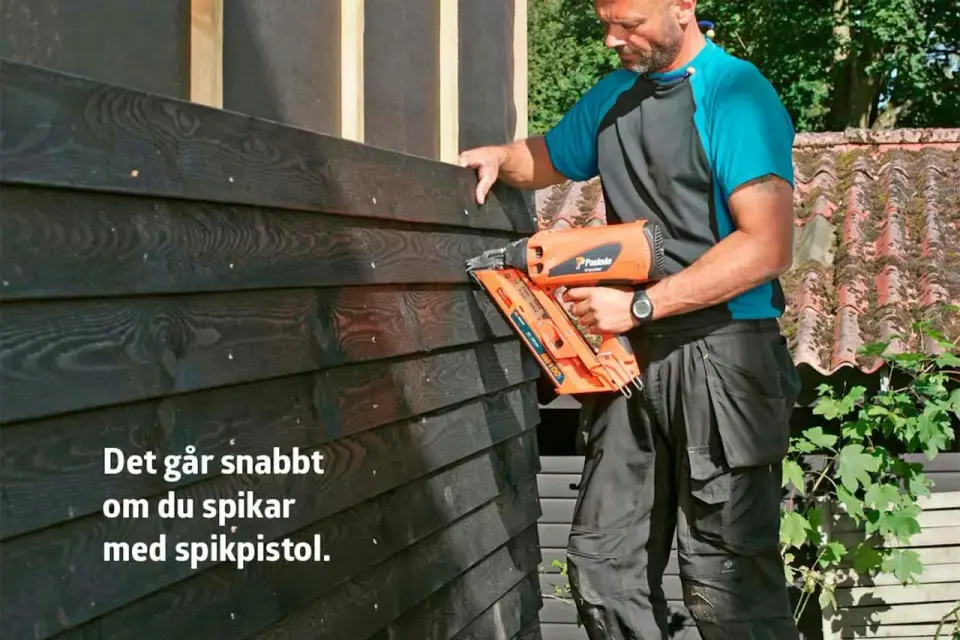 Spika ytterpanel med spikpistol - så undviker du vanliga fel